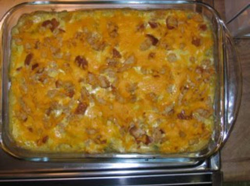 This Picture is with extra cheese on top of the casserole as my husband likes!