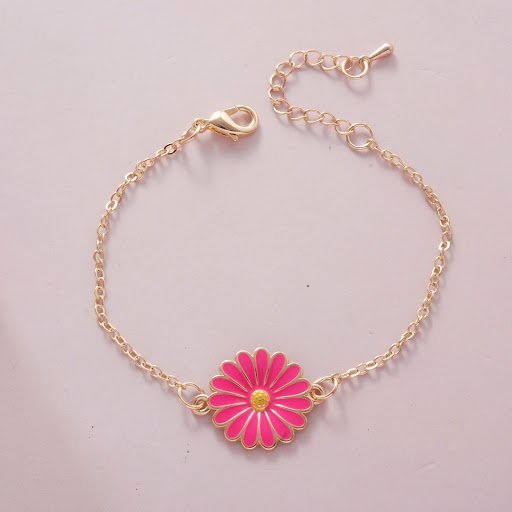 Title 3, Womens Fashion Simple Alloy Daisy Bracelet, a ...
