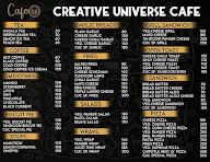 Creative Universe Cafe menu 2