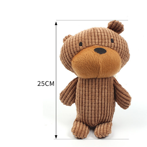 Title 4, Pet corduroy teddy bear toy. Soft and cuddly pl...