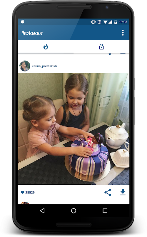 Android application Instasave for Instagram screenshort