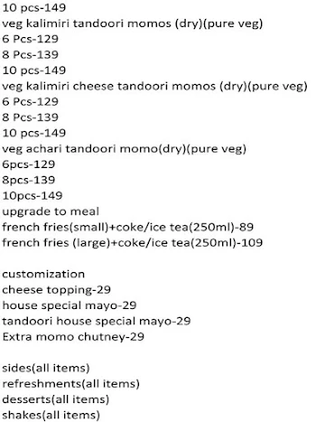 Veg Momo Factory menu 