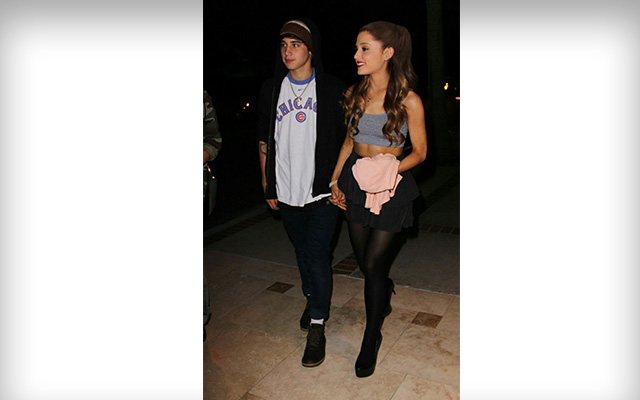 Jai Brook and Ariana Grande on the street