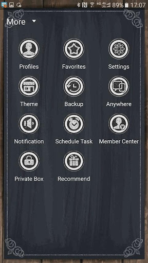 Screenshot Next SMS skin (Black board)