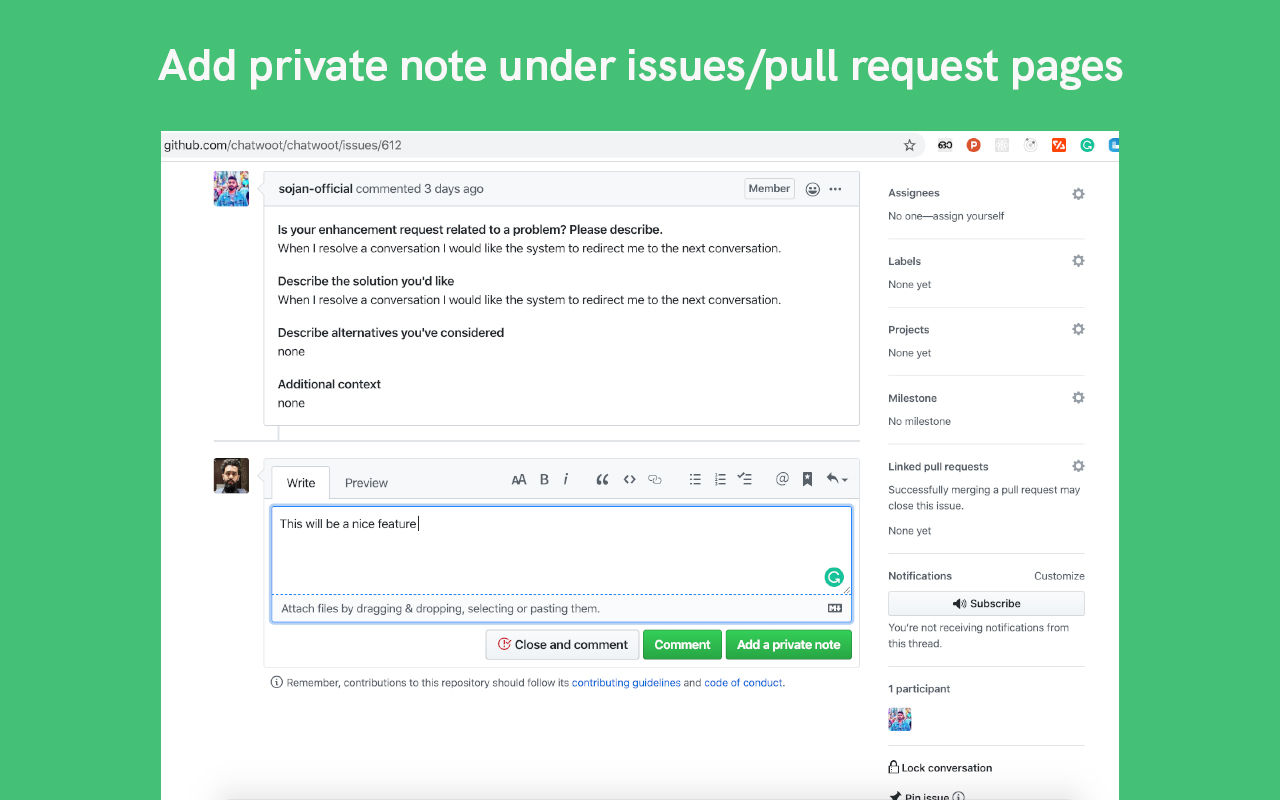 GitX- Private notes for open source projects Preview image 0