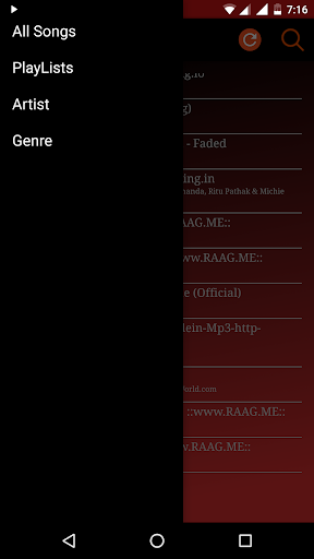 Screenshot P Music Player