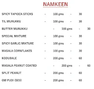 Namkiino menu 1