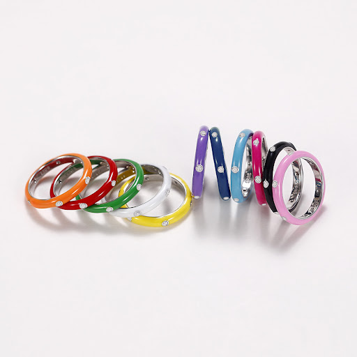 Title 4, New Ins Style Enamel Dripping Iridescent Minima...