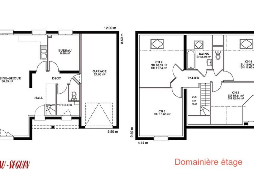  Vente Terrain + Maison - Terrain : 2 805m² - Maison : 122m² à Ponches-Estruval (80150) 