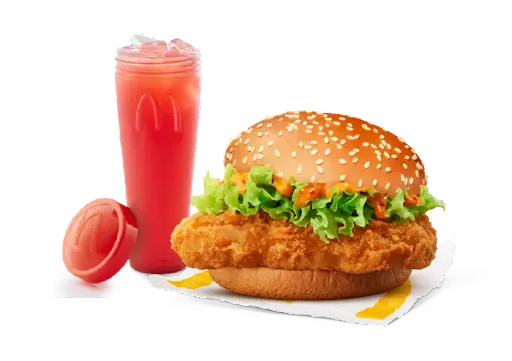 Piri Piri Big McSpicy Chicken Burger + Berry Lemonade