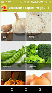 Spanish Vocabulary- Vegetables - náhled