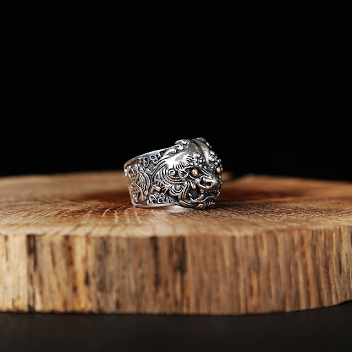 Title 3, Bague brave vintage en argent thaïlandais, pour...
