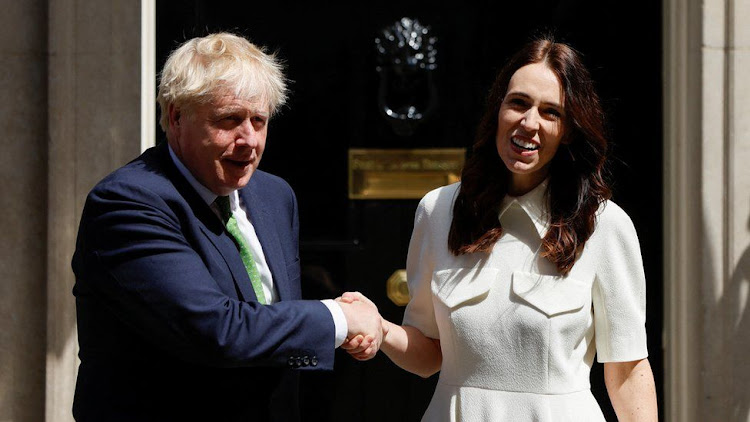 Boris Johnson and Jacinda Ardern met for talks at Downing Street.