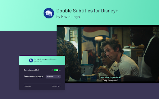 Double Subtitles for Disney+ by MovieLingo