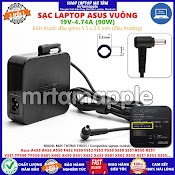 Sạc Laptop Asus Vuông 19V - 4.74A (90W) Đầu Thường 5.5*2.5Mm Dành Cho S551 R550 K551 V551 Tp500 Tp550 X401 X402 X450 X451