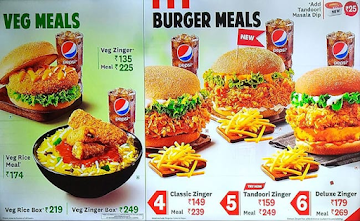 KFC menu 