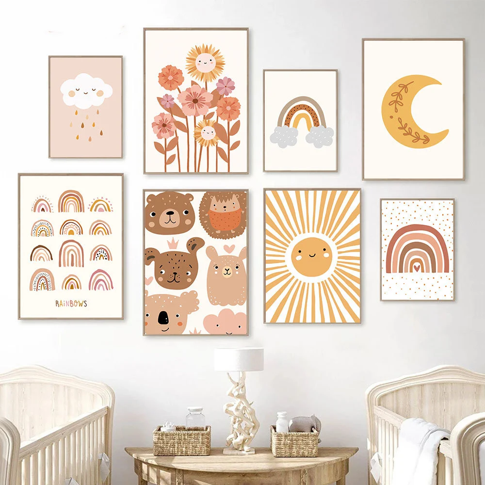 Title 15, Arte para el hogar, póster floral, pintura sobr...