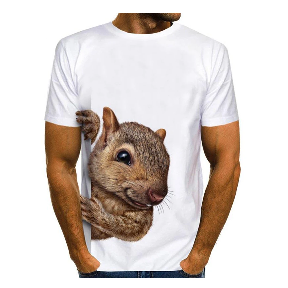 Title 3, T-shirt imprimé animaux en 3D, haut mignon pour...
