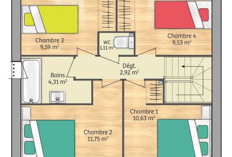  Vente Terrain + Maison - Terrain : 256m² - Maison : 93m² à Saint-Crépin-Ibouvillers (60149) 