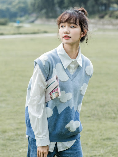 Title 2, Small Layered Knitted Vest Womens Pullover Vest