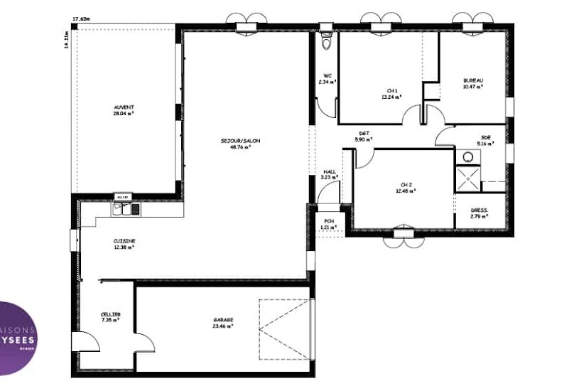  Vente Terrain + Maison - Terrain : 528m² - Maison : 103m² à Forges (17290) 