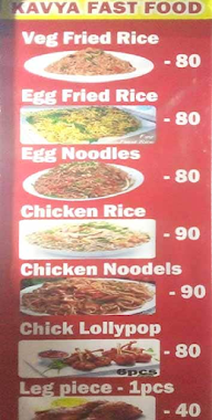 Kavya Fast Food menu 1