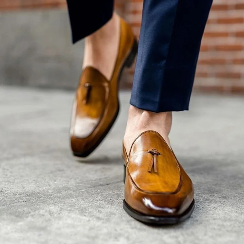 eBay Foreign Trade Men's Business Pumps, Spring Low Heel, Sizes 38-48, Comfortable and stylish shallow mouth shoes for p