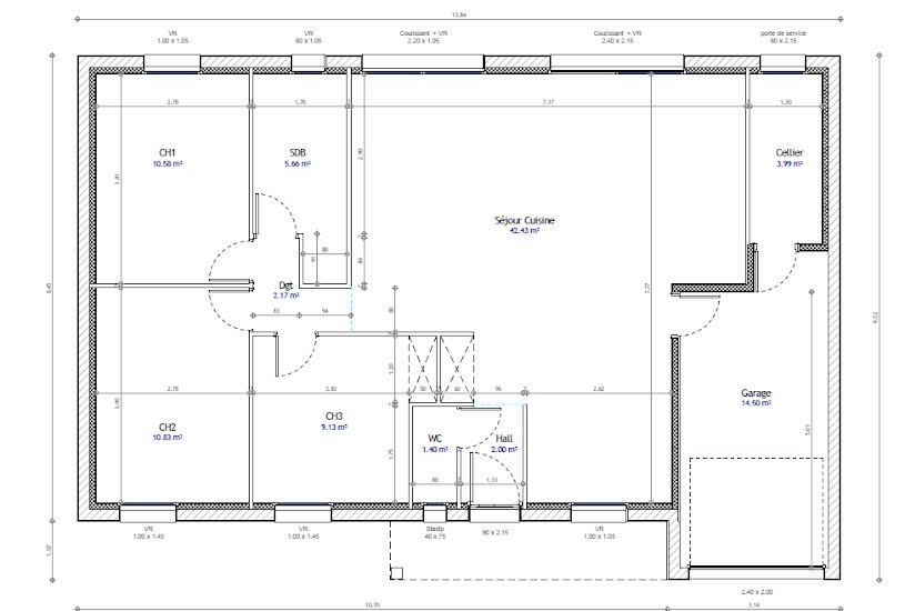  Vente Terrain + Maison - Terrain : 654m² - Maison : 88m² à Gricourt (02100) 