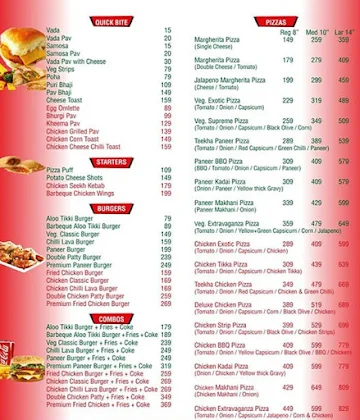 Grill Inn menu 