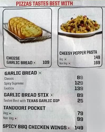 Pizza Hut menu 