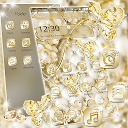 ダウンロード Elegant Silk Gold Flower Theme をインストールする 最新 APK ダウンローダ