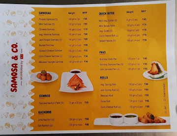 Samosa & Co. menu 