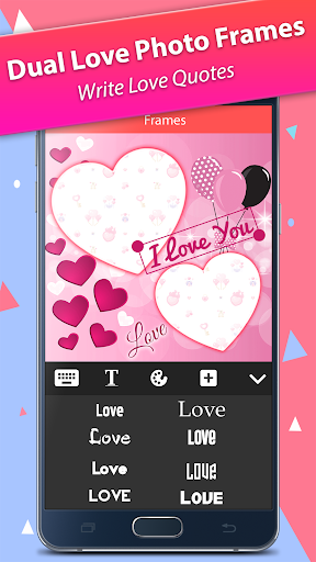 Love Dual Heart Photo Frames - Couple Photo Frames