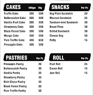 Anand Bakers & Cake House menu 1
