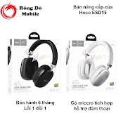 Tai Nghe Hoco W35 (Bản Esd 15 Nâng Cấp) Chụp Tai Bluetooth Đàm Thoại, Chống Ồn, Chống Nước, Không Đau Tai, Có Mic