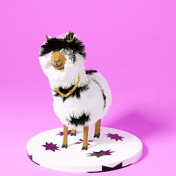 BABYCRYPTOLLAMAS #0209:	Starry Black And White Baby by Psychdre