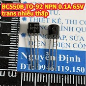 30 Con Bc550 Bc550B Bc550C To - 92 0.1A 65V Npn Trans Thuận Nhiễu Thấp Kde1529