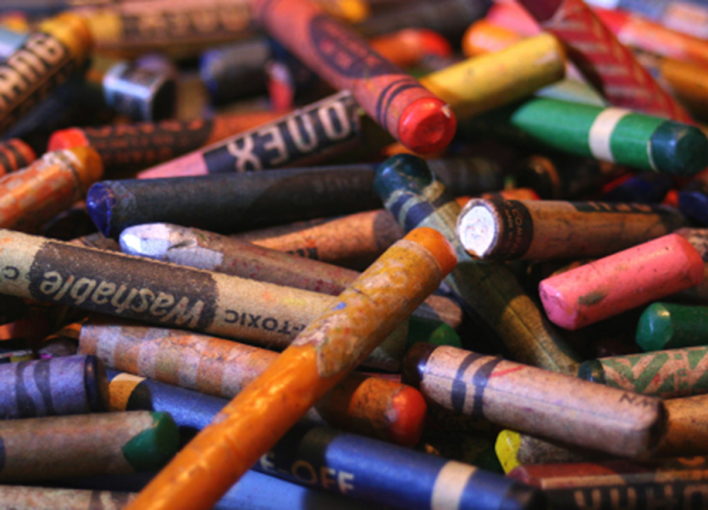 Variety of crayons