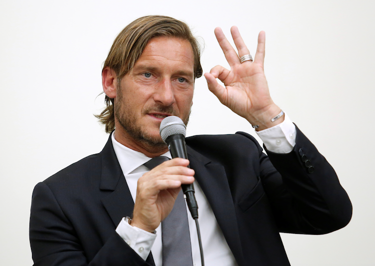 Francesco Totti during a press conference