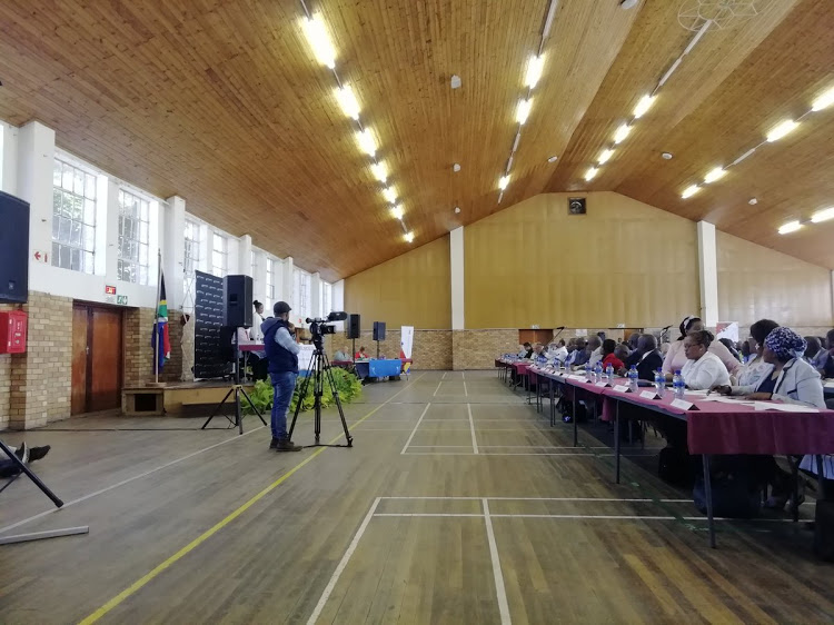 The special council meeting underway at Ernest Swanepoel Hall, in Despatch, on November 2 2018.