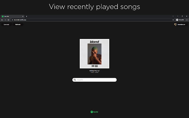 Music Tab chrome extension