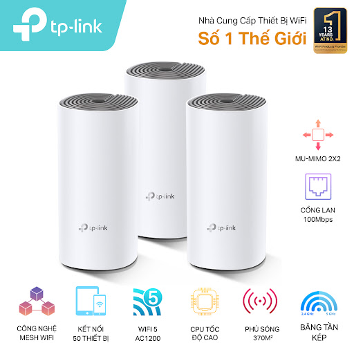 Hệ thống Wifi Mesh TPLink Deco E4 (3 Pack)