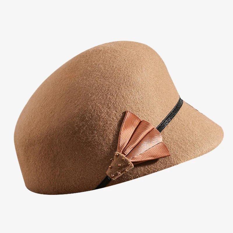 Automne hiver Vintage haut-de-forme femme mode petit chapeau équestre