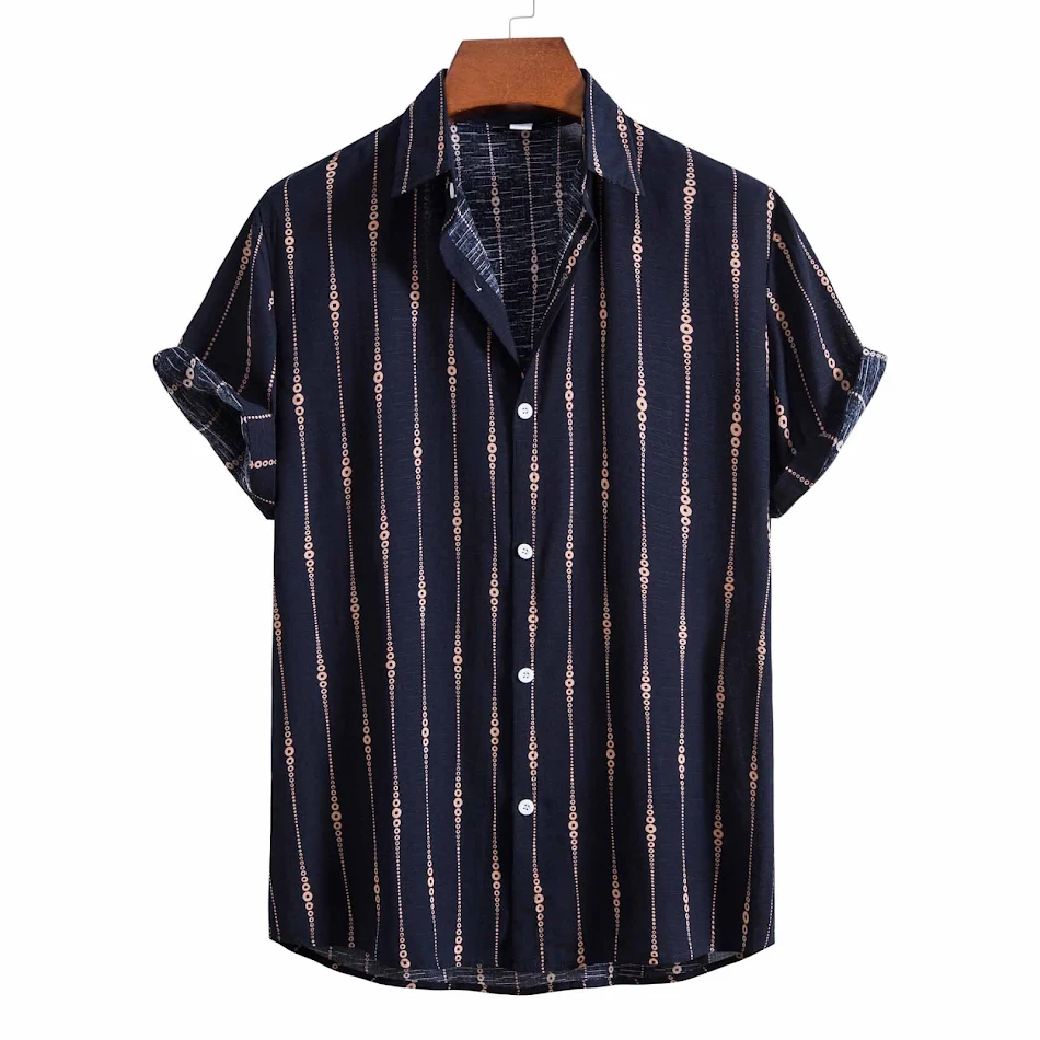 Chemise homme en bambou imprimé, coupe slim fit, coton doux, respirante, idéale pour un style élégant et un confort optimal au quotidien.
