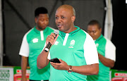 AmaZulu FC general manager Lunga Sokhela speaks during the club's launch of their new kit for the upcoming Absa Premiership 2018/19 season at Spar DC in Phoenix, KwaZulu-Natal on July 13 2018.