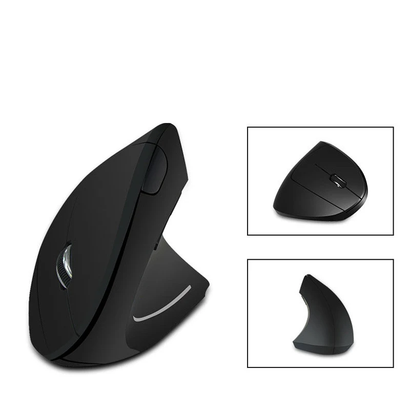Ratón Inalámbrico Vertical Ergonómico 6 Botones Óptico Mejora tu postura y comodidad al usar la computadora Diseño vertical reduce la tensión en la muñeca.