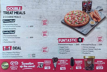 Pizza Hut menu 