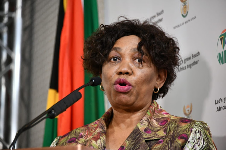 Basic education minister Angie Motshekga. Her department has issued an update on the protocol concerning the temporary closure of schools in cases of Covid-19 infections.