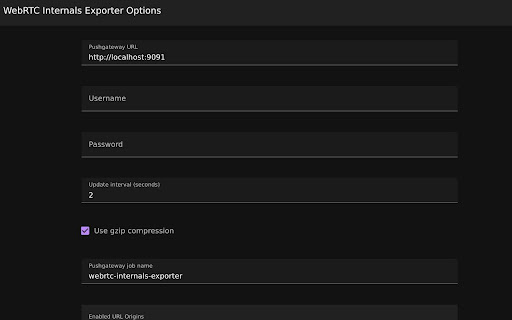 WebRTC Internals Exporter