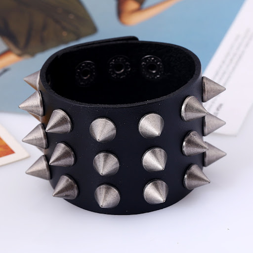 Title 3, Non-Mainstream Punk Cowhide Bracelet. Durable, ...